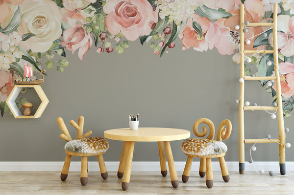 Emma Rose Garden Floral Arch Canopy Wall Decal