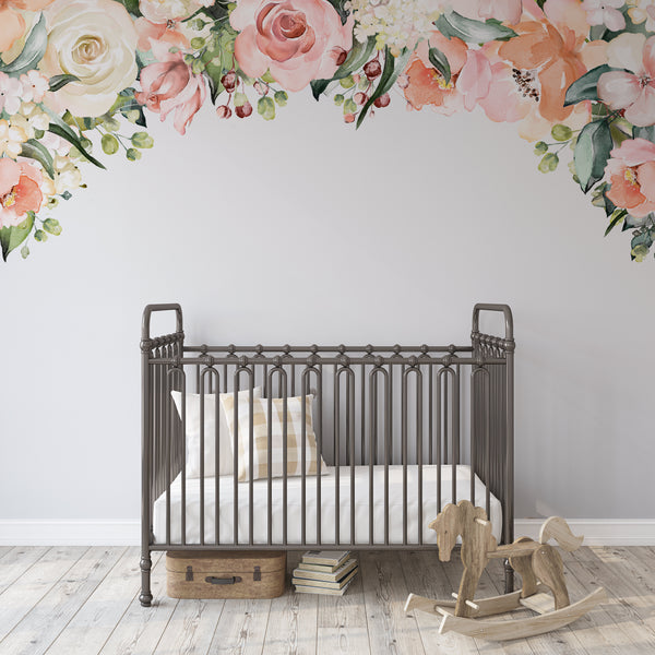 Emma Rose Garden Floral Arch Canopy Wall Decal