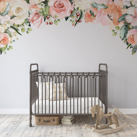 Emma Rose Garden Floral Arch Canopy Wall Decal