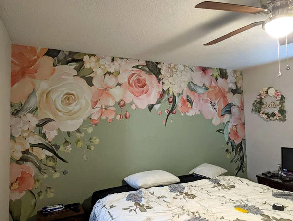 Brianna Rose Garden Floral Canopy Wall Decal