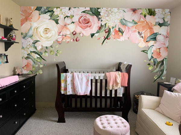 Brianna Rose Garden Floral Canopy Wall Decal